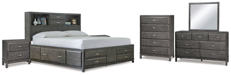 Caitbrook King Storage Bed, Dresser, Mirror, Chest and 2 Nightstands (Bed Size: King)