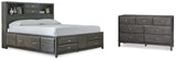 Caitbrook Queen Storage Bed and Dresser (Bed Size: Queen)