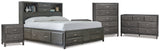Caitbrook King Storage Bed, Dresser, Chest and 2 Nightstands (Bed Size: King)