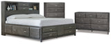 Caitbrook Queen Storage Bed, Dresser and Chest (Bed Size: Queen)