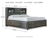 Caitbrook Queen Storage Bed, Dresser, Mirror and Nightstand (Bed Size: Queen)
