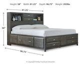 Caitbrook Queen Storage Bed with 8 Drawers (Bed Size: California King)