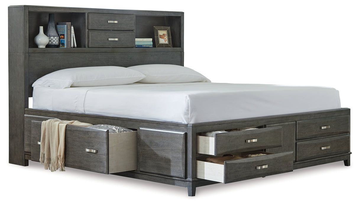 Caitbrook King Storage Bed, Dresser, Mirror, Chest and 2 Nightstands (Bed Size: King)