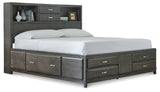 Caitbrook California King Storage Bed, Dresser, Mirror and Chest (Bed Size: California King)