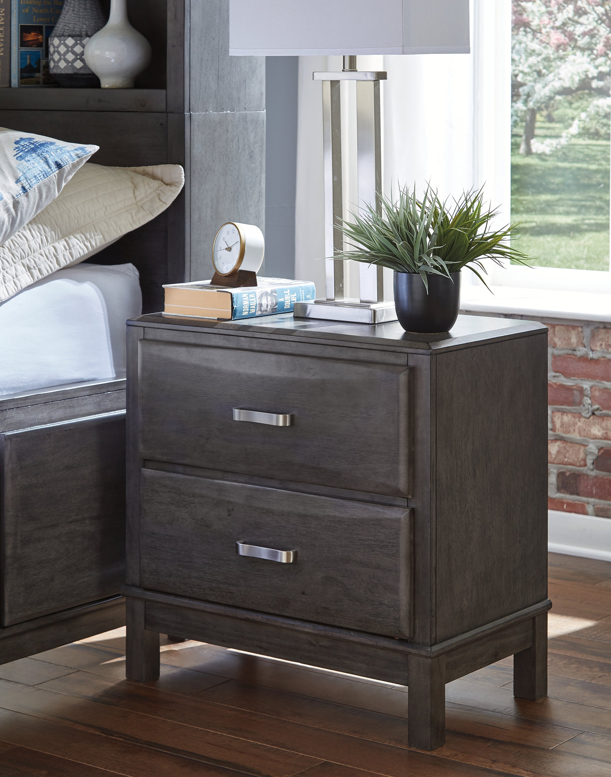 Caitbrook California King Storage Bed, Dresser, Mirror, and Nighstand