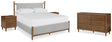Lyncott 5-Piece Queen Upholstered Bed with Dresser and 2 Nightstands (Queen Upholstered Headboard/Footboard/Slats, Queen/King Upholstered Rails, Dresser, Nightstand, Nightstand)