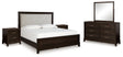 Neymorton 7-Piece Queen Upholstered Panel Bed with Mirrored Dresser and 2 Nightstands (Queen Panel Footboard with Slats, Queen Upholstered Panel Headboard, Queen/King Panel Rails, Dresser, Bedroom Mirror, Nightstand, Nightstand)