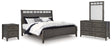 Montillan Queen Panel Bed, Dresser, Mirror and Nightstand