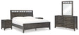 Montillan 7-Piece California King Panel Bed with Mirrored Dresser and 2 Nightstands (King/California King Panel Footboard with Slats, King/California King Panel Headboard, California King Panel Rails, Dresser, Bedroom Mirror, Nightstand, Nightstand)