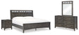 Montillan 6-Piece King Panel Bed with Mirrored Dresser and Nightstand (King/California King Panel Footboard with Slats, King/California King Panel Headboard, Queen/King Panel Rails, Dresser, Bedroom Mirror, Nightstand)