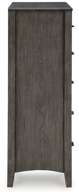 Montillan 6-Piece California King Panel Bed with Mirrored Dresser and Chest (King/California King Panel Footboard with Slats, King/California King Panel Headboard, California King Panel Rails, Dresser, Bedroom Mirror, Chest of Drawers)