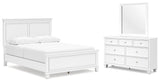 Fortman Queen Panel Bed, Dresser and Mirror (Bed Size: Queen)