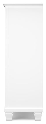 Fortman 6-Piece King Panel Bed with Mirrored Dresser and Chest (King/California King Panel Footboard, King/California King Panel Headboard, Queen/King Panel Rails, Dresser, Bedroom Mirror, Chest of Drawers)