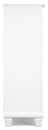 Fortman 8-Piece Queen Panel Bed with Mirrored Dresser, Chest and 2 Nightstands (Queen Panel Footboard, Queen Panel Headboard, Queen/King Panel Rails, Dresser, Bedroom Mirror, Chest of Drawers, Nightstand, Nightstand)