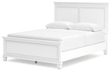 Fortman 6-Piece Queen Panel Bed with Mirrored Dresser and Nightstand (Queen Panel Footboard, Queen Panel Headboard, Queen/King Panel Rails, Dresser, Bedroom Mirror, Nightstand)