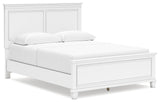 Fortman 6-Piece Queen Panel Bed with Mirrored Dresser and Nightstand (Queen Panel Footboard, Queen Panel Headboard, Queen/King Panel Rails, Dresser, Bedroom Mirror, Nightstand)