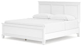 Fortman 6-Piece King Panel Bed with Mirrored Dresser and Nightstand (King/California King Panel Footboard, King/California King Panel Headboard, Queen/King Panel Rails, Dresser, Bedroom Mirror, Nightstand)