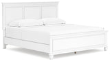Fortman 5-Piece King Panel Bed with Mirrored Dresser (King/California King Panel Footboard, King/California King Panel Headboard, Queen/King Panel Rails, Dresser, Bedroom Mirror)