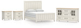 Shaybrock 5-Piece Queen Panel Bed with Dresser and 2 Nightstands (Queen Panel Headboard/Footboard/Slats, Queen/King Panel Rails, Dresser, Nightstand, Nightstand)