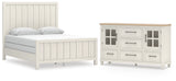 Shaybrock 3-Piece Queen Panel Bed with Dresser (Queen Panel Headboard/Footboard/Slats, Queen/King Panel Rails, Dresser)