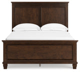 Danabrin 8-Piece Full Panel Bed with Mirrored Dresser, Chest and 2 Nightstands (Full Panel Footboard, Twin/Full Panel Rails, Full Panel Headboard, Dresser, Bedroom Mirror, Chest of Drawers, Nightstand, Nightstand)