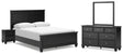 Lanolee Queen Panel Bed, Dresser, Mirror and Nightstand (Bed Size: Queen)