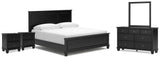 Lanolee King Panel Bed, Dresser, Mirror and 2 Nightstands