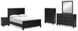 Lanolee 7-Piece Queen Panel Bed with Mirrored Dresser, Chest and Nightstand (Queen Panel Footboard, Queen Panel Headboard, Queen/King Panel Rails, Dresser, Bedroom Mirror, Chest of Drawers, Nightstand)