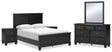Lanolee 7-Piece Queen Panel Bed with Mirrored Dresser and 2 Nightstands (Queen Panel Footboard, Queen Panel Headboard, Queen/King Panel Rails, Dresser, Bedroom Mirror, Nightstand, Nightstand)