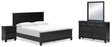 Lanolee 6-Piece California King Panel Bed with Mirrored Dresser and Nightstand (King/California King Panel Footboard, King/California King Panel Headboard, California King Panel Rails, Dresser, Bedroom Mirror, Nightstand)