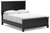 Lanolee 6-Piece Queen Panel Bed with Mirrored Dresser and Nightstand (Queen Panel Footboard, Queen Panel Headboard, Queen/King Panel Rails, Dresser, Bedroom Mirror, Nightstand)