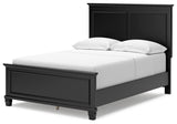 Lanolee 6-Piece Full Panel Bed with Mirrored Dresser and Chest (Full Panel Footboard, Twin/Full Panel Rails, Full Panel Headboard, Dresser, Bedroom Mirror, Chest of Drawers)