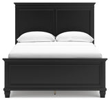 Lanolee 8-Piece Full Panel Bed with Mirrored Dresser, Chest and 2 Nightstands (Full Panel Footboard, Twin/Full Panel Rails, Full Panel Headboard, Dresser, Bedroom Mirror, Chest of Drawers, Nightstand, Nightstand)