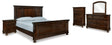 Porter 7-Piece King Panel Bed with Mirrored Dresser, Chest and Nightstand (Chest of Drawers, Nightstand, Dresser, Bedroom Mirror, King/California King Panel Footboard, King/California King Panel Headboard, King Panel Rails)