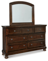 Robbinsdale Dresser and Mirror (Color: Rustic Brown)