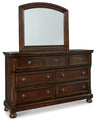Robbinsdale Dresser and Mirror (Color: Rustic Brown)