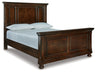 Robbinsdale Queen Panel Bed (Color: Rustic Brown, Bed Size: Queen)