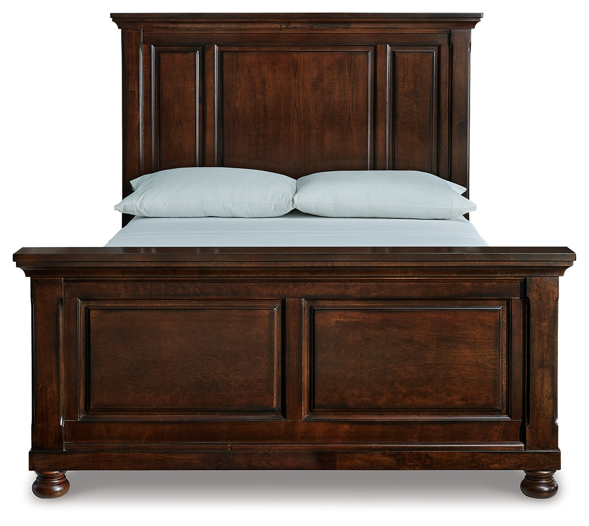 Robbinsdale Queen Panel Bed (Color: Rustic Brown, Bed Size: Queen)