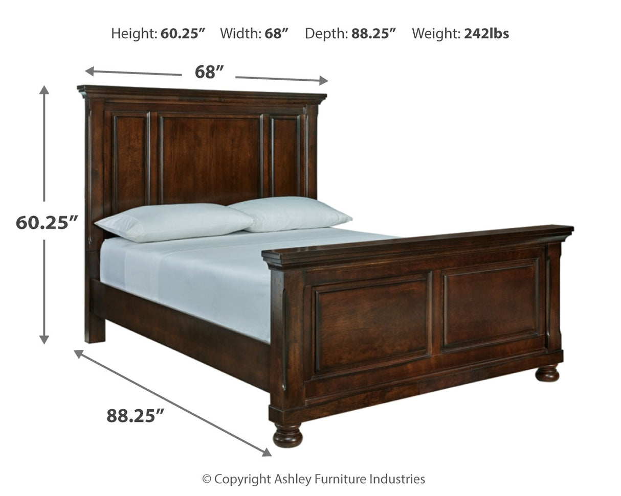 Robbinsdale Queen Panel Bed (Color: Rustic Brown, Bed Size: Queen)