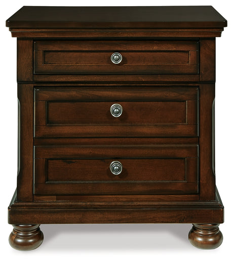 Robbinsdale Nightstand (Color: Rustic Brown)