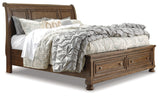 Flynnter Queen Sleigh Bed with 2 Storage Drawers