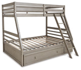 Lettner Twin over Full Bunk Bed with 1 Large Storage Drawer (Variation Color: Light Gray)