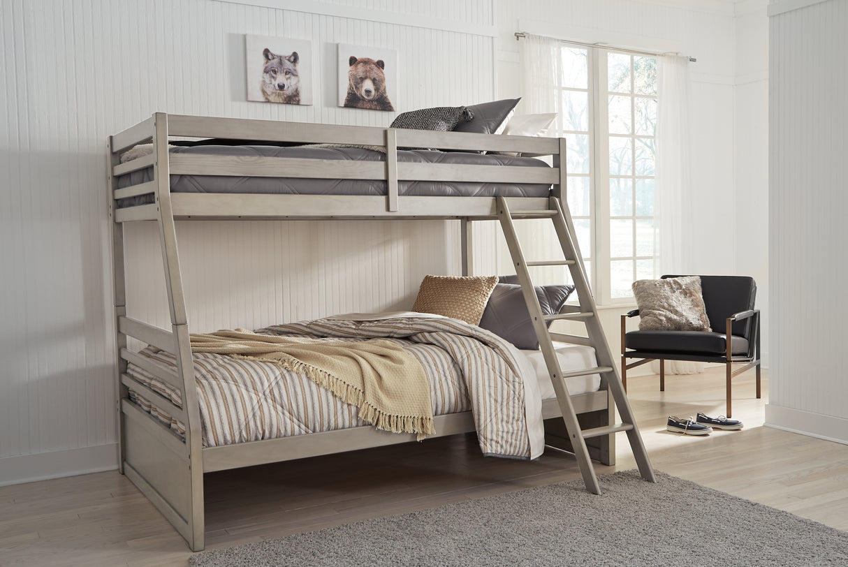 Lettner Twin over Full Bunk Bed (Variation Color: Light Gray)