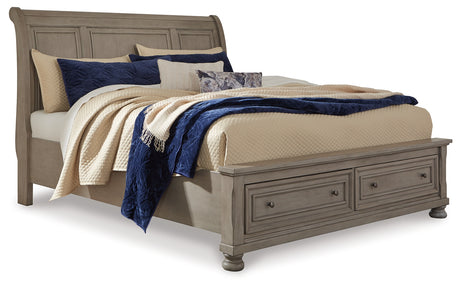 Lettner Queen Sleigh Bed with 2 Storage Drawers