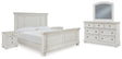 Robbinsdale 7-Piece King Panel Bed with Mirrored Dresser and 2 Nightstands (King/California King Panel Footboard, King/California King Panel Headboard, King Panel Rails, Dresser, Bedroom Mirror, Nightstand, Nightstand)