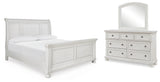 Robbinsdale King Sleigh Bed, Dresser and Mirror