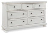 Robbinsdale Dresser and Mirror (Color: Antique White)