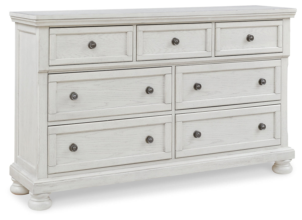 Robbinsdale Dresser and Mirror (Color: Antique White)