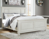 Robbinsdale Queen Panel Bed (Color: Antique White, Bed Size: California King)