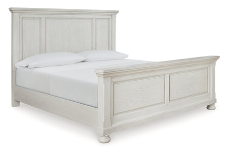 Robbinsdale 7-Piece Queen Panel Bed with Mirrored Dresser, Chest and Nightstand (Queen Panel Footboard, Queen Panel Headboard, Queen Panel Rails, Dresser, Bedroom Mirror, Chest of Drawers, Nightstand)